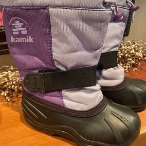 Kamik Black and Purple Snow Boots